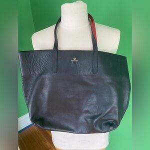 La Portegna Black Leather Tote Bag made in Spain